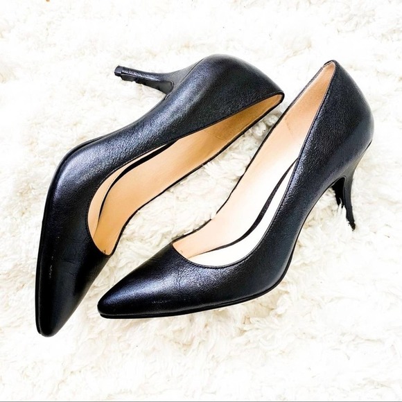 Pelle Moda Black Leather Point Heel 6.5 - Picture 4 of 5